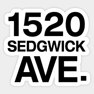 1520 SEDGWICK AVE. Sticker